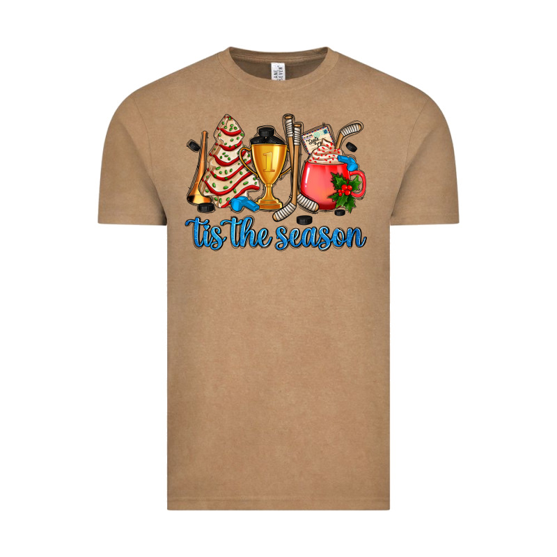 Tis The Season Hockey And Christmas Vintage Tee by AdoDesignShop | Teevron