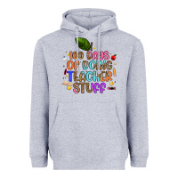 Heather Grey 100 days of doing teacher stuff Heavyweight Hoodie - Artiststas