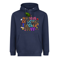 Navy 100 days of doing teacher stuff Heavyweight Hoodie - Artiststas