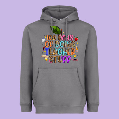 100 Days Of Doing Teacher Stuff Heavyweight Hoodie Designed By Artiststas