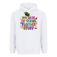 White 100 days of doing teacher stuff Heavyweight Hoodie - Artiststas