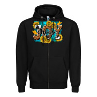 Black choose joy Zipper Hoodie - NancyCooperArtShop