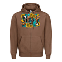 Chestnut choose joy Zipper Hoodie - NancyCooperArtShop