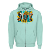 Seafoam choose joy Zipper Hoodie - NancyCooperArtShop