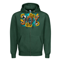 Sports Green choose joy Zipper Hoodie - NancyCooperArtShop