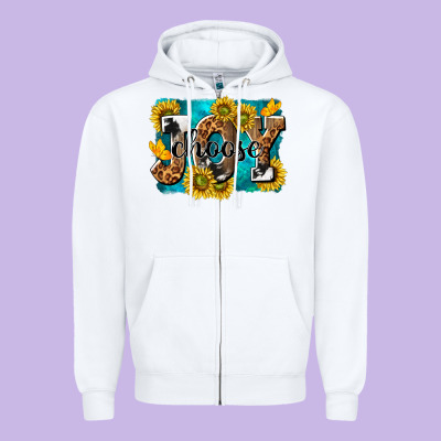Choose Joy Zipper Hoodie Designed By Nancycooperartshop