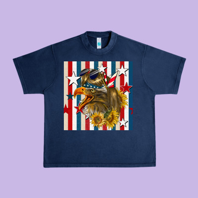 Mullet Eagle Seamless Pattern Urban Heavy Tee Designed By Bundleandbundleshop