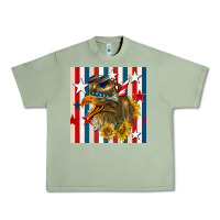 Oil Green mullet eagle seamless pattern Urban Heavy Tee - BundleAndBundleShop