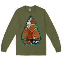 Army Green cowhide rusty arrowhead Long Sleeve Tee - Jasminsmagicworld