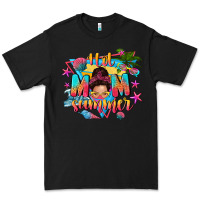 Black hot mom summer with messy bun Premium Tee - texasbilliewilder