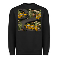 Black cactus camouflage school bus seamless pattern Heavyweight Sweatshirt - BundleAndBundleShop