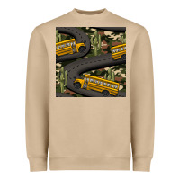Mushroom cactus camouflage school bus seamless pattern Heavyweight Sweatshirt - BundleAndBundleShop