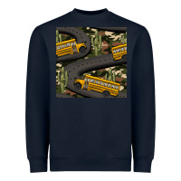 Navy cactus camouflage school bus seamless pattern Heavyweight Sweatshirt - BundleAndBundleShop