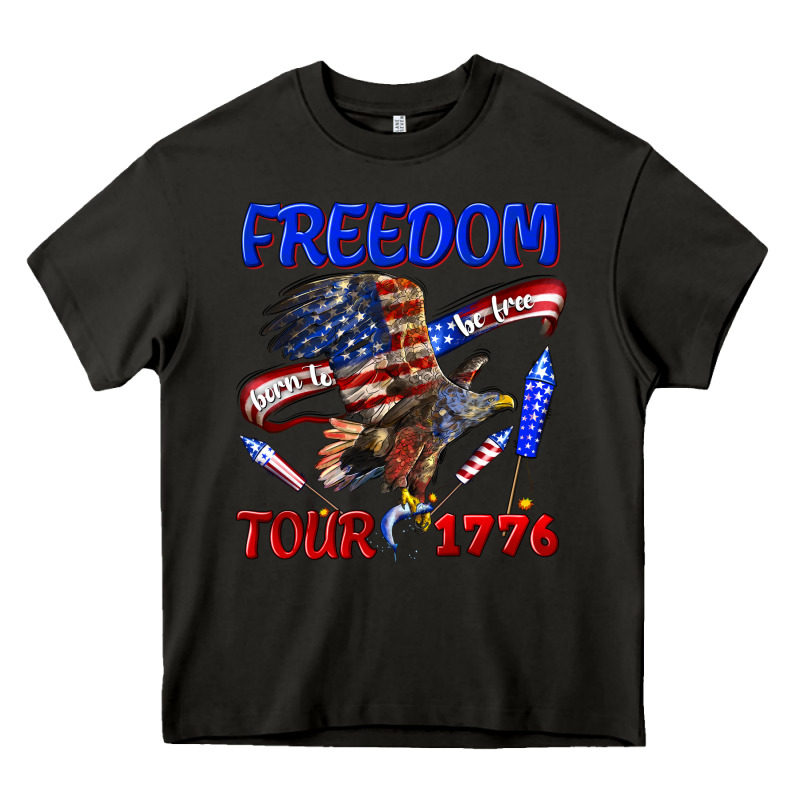 Freedom Born To Be Free Tour 1776 Heavy Core Tee by texasbilliewilder | Teevron