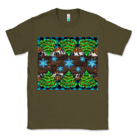 Army Green Christmas tree with snow Classic Tee - AdoDesignShop