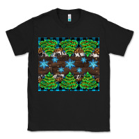 Black Christmas tree with snow Classic Tee - AdoDesignShop