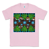 Bubblegum Pink Christmas tree with snow Classic Tee - AdoDesignShop