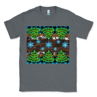 Charcoal Heather Christmas tree with snow Classic Tee - AdoDesignShop