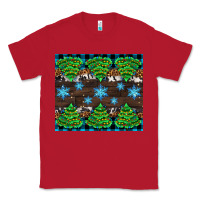 Red Christmas tree with snow Classic Tee - AdoDesignShop