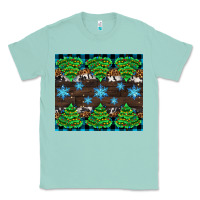 Seafoam Christmas tree with snow Classic Tee - AdoDesignShop