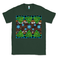 Sports Green Christmas tree with snow Classic Tee - AdoDesignShop