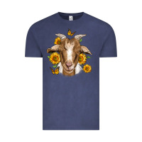Vintage Denim sunflower goat Vintage Tee - Jasminsmagicworld