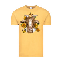 Vintage Mustard sunflower goat Vintage Tee - Jasminsmagicworld