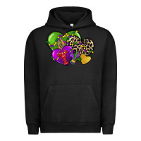 Pigment Black mardi gras hearts Urban Hoodie - CowGirlArtShop