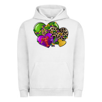 Pigment Lunar Rock mardi gras hearts Urban Hoodie - CowGirlArtShop