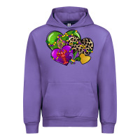 Mardi Gras Hearts Urban Hoodie | Teevron