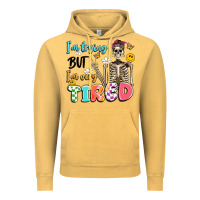 Vintage Mustard im trying but im very tired Vintage Hoodie - Artiststas