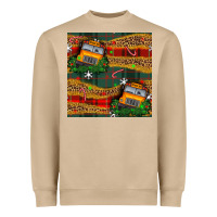 Mushroom christmas school bus seamless pattern Heavyweight Sweatshirt - BundleAndBundleShop