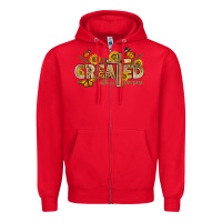 Red created with a purpose with sunflower and butterfl Zipper Hoodie - NancyCooperArtShop