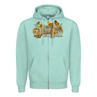 Created With A Purpose With Sunflower And Butterfl Zipper Hoodie | Teevron