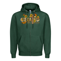 Sports Green created with a purpose with sunflower and butterfl Zipper Hoodie - NancyCooperArtShop
