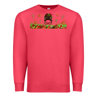 Cardinal christmas mama messy bun Premium Sweatshirt - Jasminsmagicworld