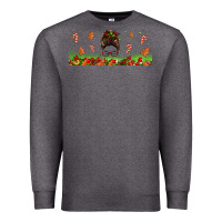 Charcoal Heather christmas mama messy bun Premium Sweatshirt - Jasminsmagicworld