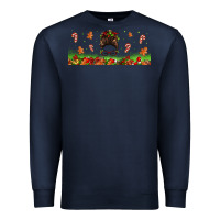 Navy christmas mama messy bun Premium Sweatshirt - Jasminsmagicworld