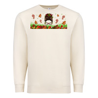 Sandshell christmas mama messy bun Premium Sweatshirt - Jasminsmagicworld