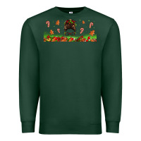 Sports Green christmas mama messy bun Premium Sweatshirt - Jasminsmagicworld