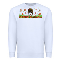 White christmas mama messy bun Premium Sweatshirt - Jasminsmagicworld