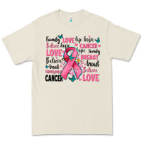 Bone breast cancer ribbons with cancer words Premium Tee - AdoDesignShop