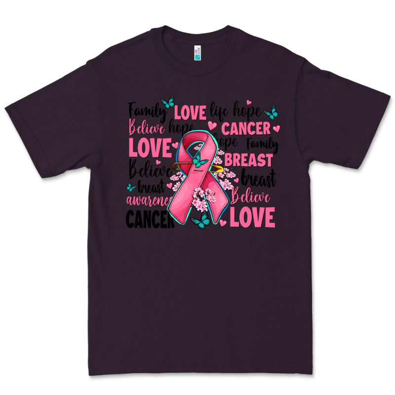 Breast Cancer Ribbons With Cancer Words Premium Tee by AdoDesignShop | Teevron