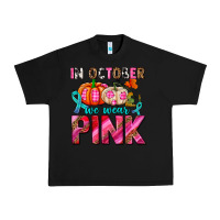 Black in october we wear pink with pumpkins Urban Heavy Tee - AdoDesignShop