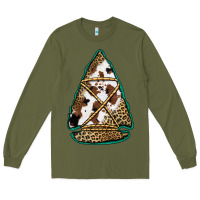 Army Green cowhide leopard arrowhead Long Sleeve Tee - Jasminsmagicworld