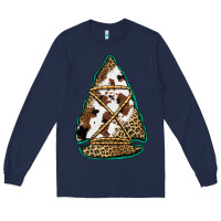 Navy cowhide leopard arrowhead Long Sleeve Tee - Jasminsmagicworld