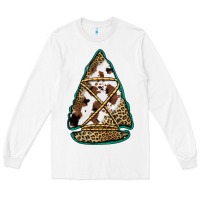 White cowhide leopard arrowhead Long Sleeve Tee - Jasminsmagicworld