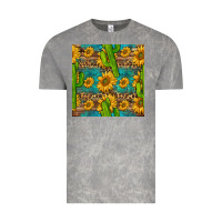 Cloud Rock sunflower and cactus seamless pattern Vintage Tee - BundleAndBundleShop