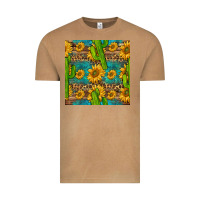 Vintage Camel sunflower and cactus seamless pattern Vintage Tee - BundleAndBundleShop