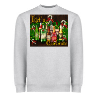 Heather Grey Christmas cocktail Heavyweight Sweatshirt - AdoDesignShop